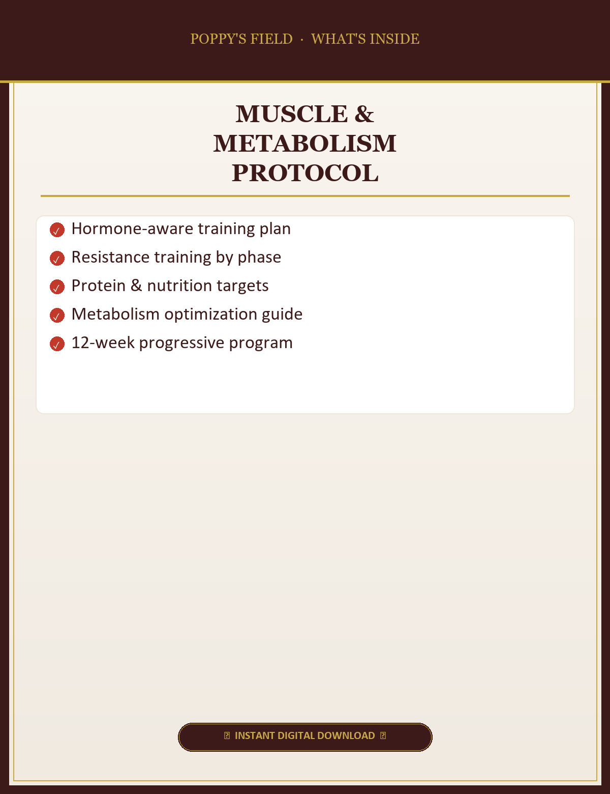 Muscle & Metabolism Protocol — What's Inside