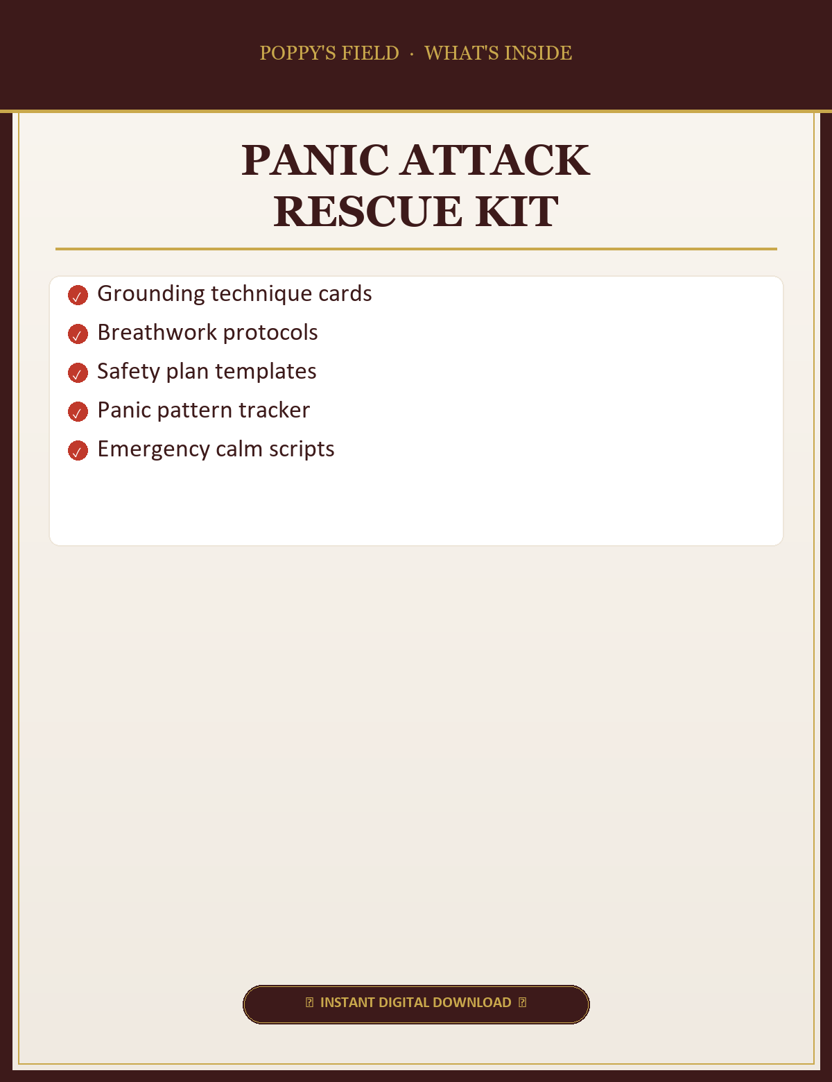 Panic Attack Rescue Kit — What's Inside
