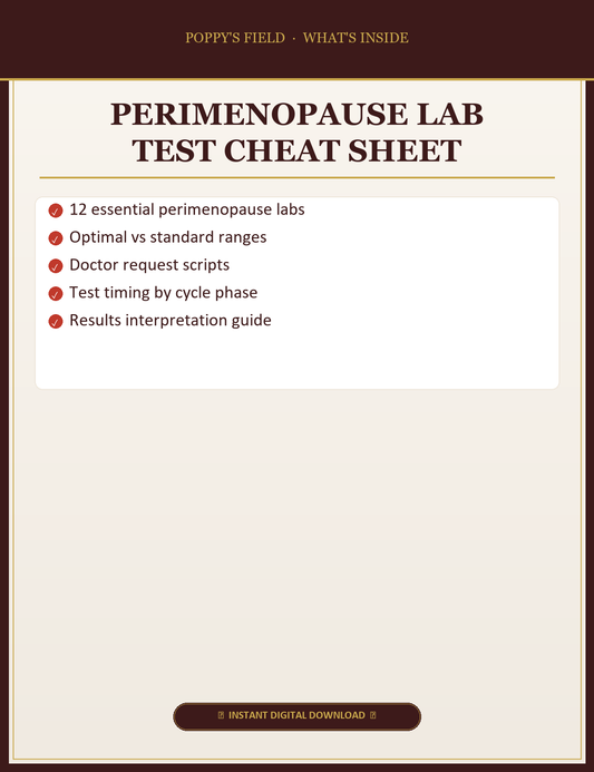 Perimenopause Lab Test Cheat Sheet — What's Inside