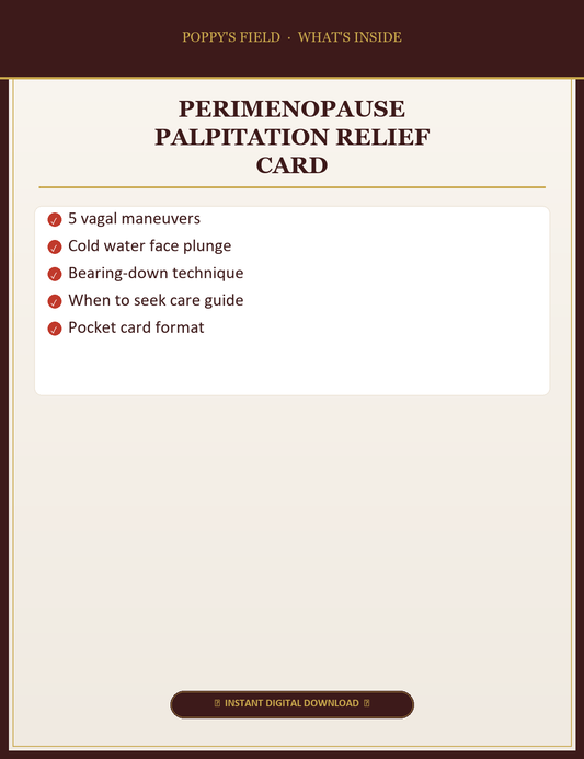 Perimenopause Palpitation Relief Card — What's Inside