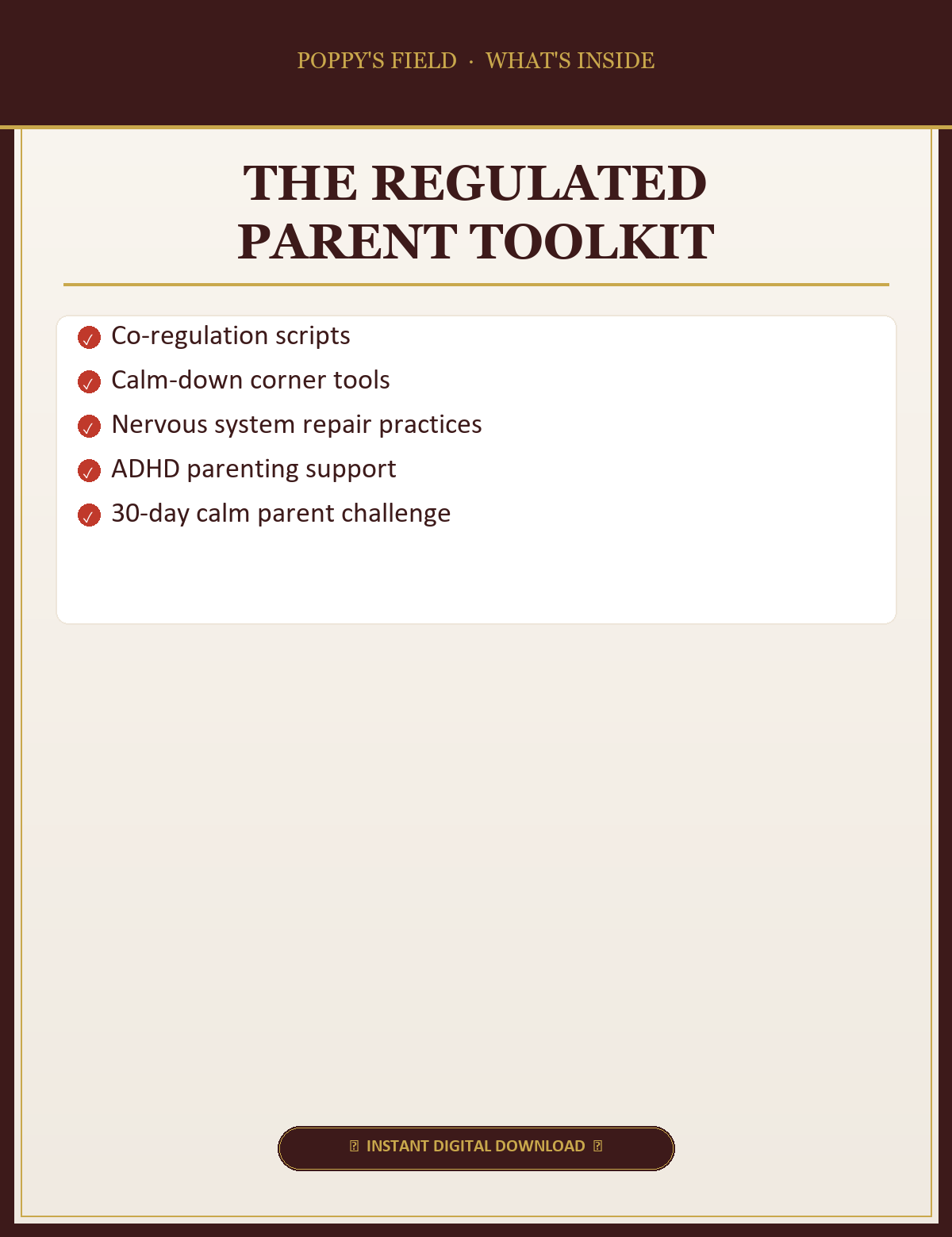 The Regulated Parent Toolkit — What's Inside
